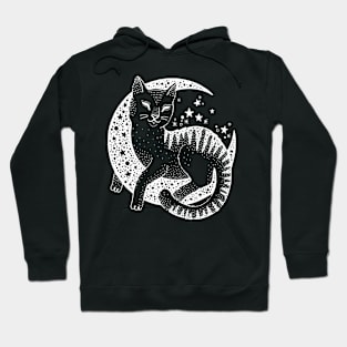 Cat with crecent mood Hoodie